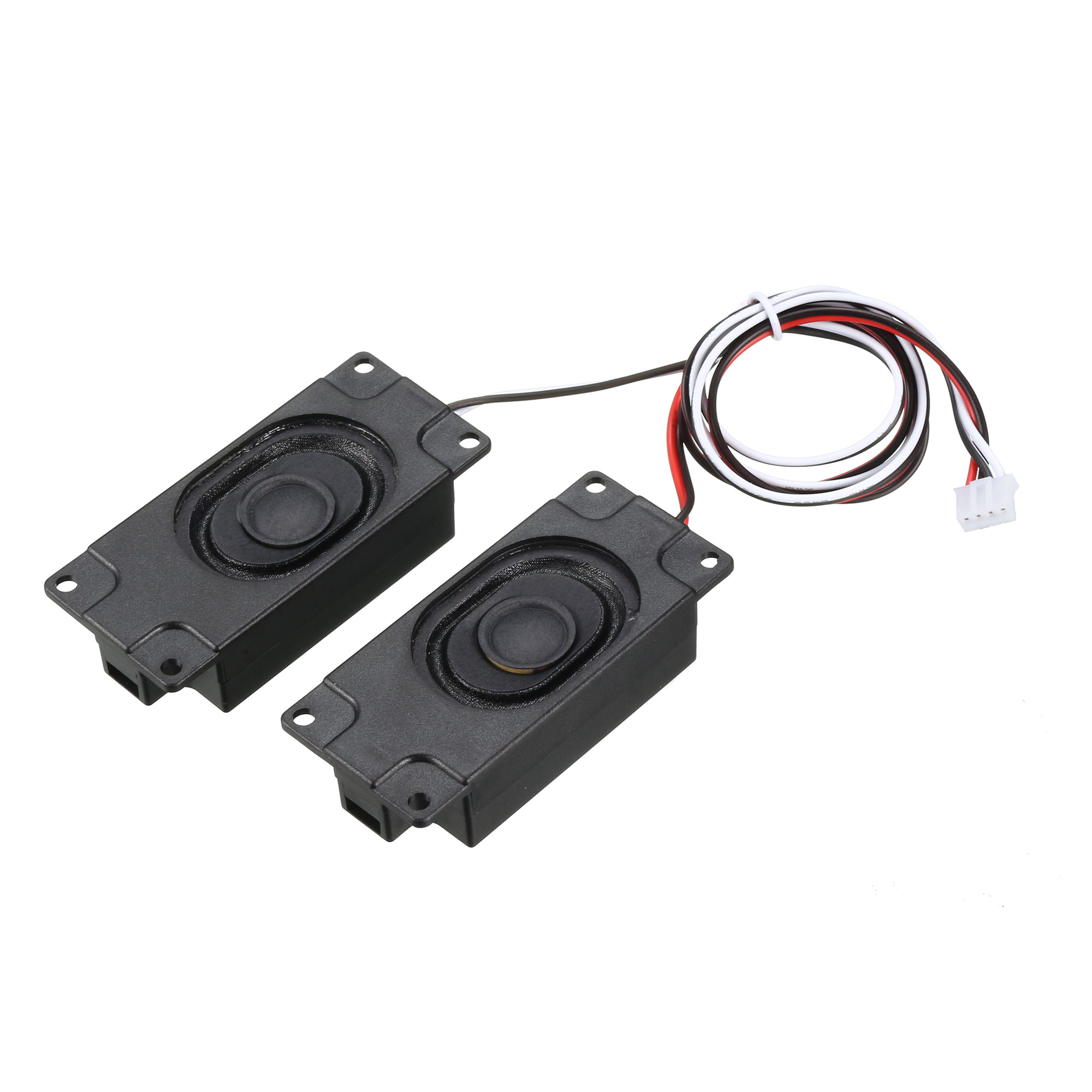 3W 4 Ohm 4 Pin Connect Black Rectangle Case Notebook Speaker