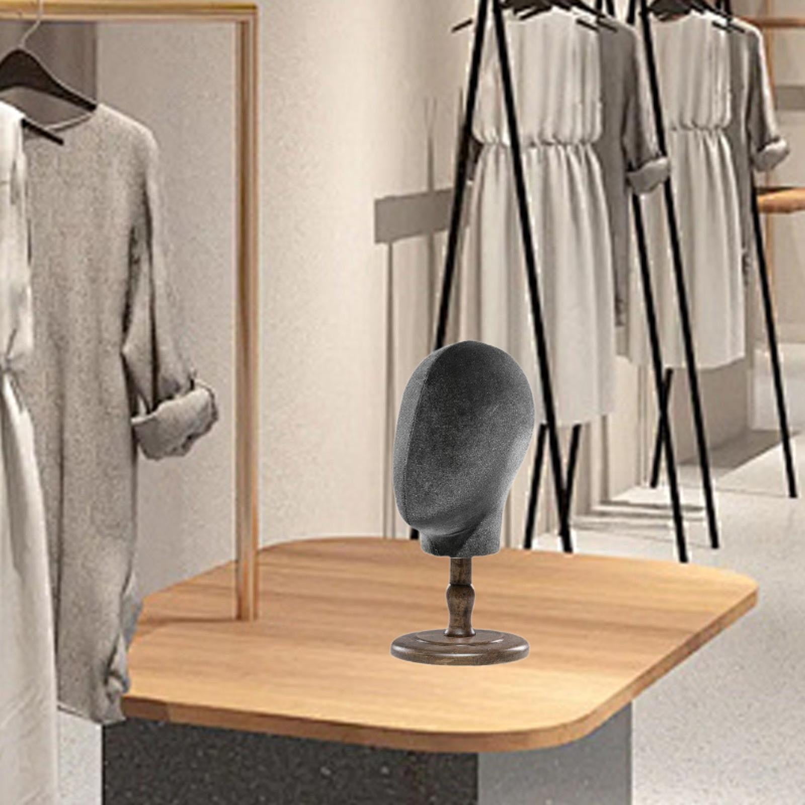 Serenable Mannequin Head Display Model Head Stable with Base Hairpiece Styling Hat Rack Manikin Head Model for Home Hairpieces Hats Brown