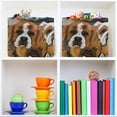 thumbnail image 7 of GZHJMY Dogs Print Foldable Storage Bin Bedroom/Office Rectangular Canvas Basket 14.2"x10.2", 1 PCS Cube Organizer Boxes with Handles for Books/Clothes/Toys, 7 of 7