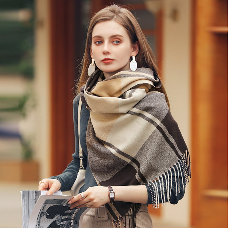 Designer Winter Scarf Set For Men And Women High Quality Wool And Cashmere  Blend With Plaid Check And Mens Grey Scarf Luxury Fashion Accessory Size  180*35CM From Boutique6868, $20.11