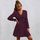 thumbnail image 3 of Vestido de cóctel elegante para mujer, vestido festivo de manga larga con corte en A y largo hasta la rodilla, 3 of 6