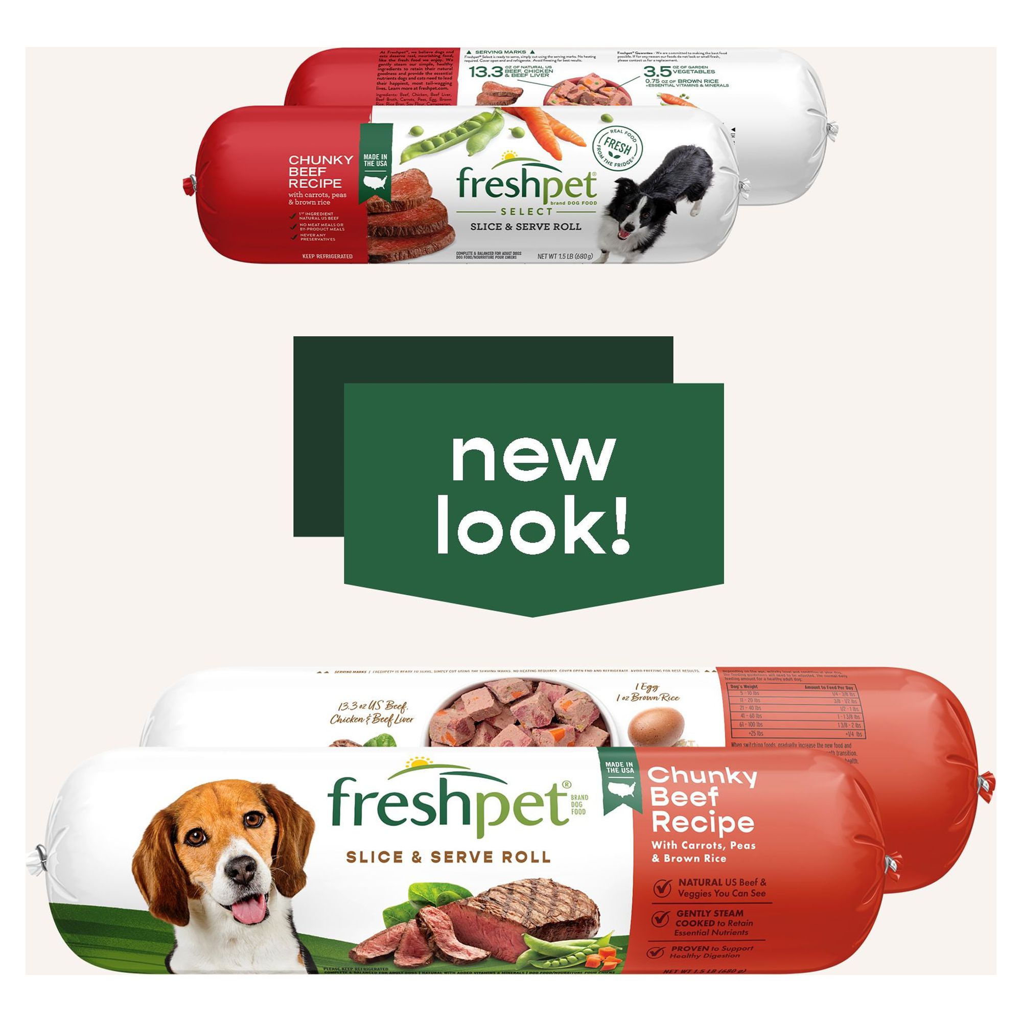 Freshpet Healthy & Natural Dog Food, Fresh Beef Roll, 6lb - image 3 of 6