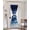 Blue, variant on Sage Green Ombre Blackout Door Curtains for French, Glass,Front, Back, Patio Door, Modern Moire Abstract Art Luxury Thermal Insulated Rod Pocket Window Curtain Drapes With Tiebacks 25"x72"