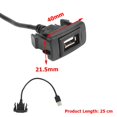 thumbnail image 5 of Car Dash Flush Mount USB 2.0 Puerto Panel Adaptador de cable de extensión para Toyota Vigo Sywqhk Accesorios para autos y motos, 5 of 5