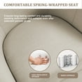 thumbnail image 3 of UIXE 360° Swivel Barrel Chair Set of 2 Curved Accent Chair Art Decor Style Round Club Arm Chair with Upholstered Seating for Home, Brown, 3 of 6