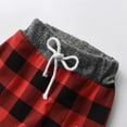 thumbnail image 5 of Newborn Infant Baby Boy Clothes Long Sleeve Stripe Romper Hooded Grid Pants Outfits Set Red 0-3 Months, 5 of 6