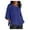 Blue, variant on asdoklhq Womens Tops under $5, Summer Fall Womens Tops Women's Summer Fashion Cropped Sleeves Round Neck Cotton Line Loose Shirt Blouse