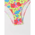 thumbnail image 4 of Women's Spaghetti Strap Floral Print Bikini Bathing Suit 2 Piece Swimsuits, 4 of 5