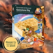 BBC Earth Excavate & Discover Gemstone Dig Kit, Kids STEM Geology Excavation Set for Boys and Girls, Ages 6+