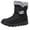 Black, variant on EKVAHL Women's Zipper Winter Snow Boots, Faux Faux Fur Collar Booties, Non‑Slip Wide Width Warm Walking Boots for Outdoor Cold Days Brown