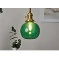 thumbnail image 6 of Kiven H-Type Track Lights, E26 Socket Base Creative Personality Glass Pure Copper Partysu Pendant Light,1 Pack - Green(Bulb Not Included), 6 of 7