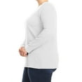 thumbnail image 2 of Women's Plus Size Classic Fit Long Sleeve Cotton Scoop-Neck T-Shirt Tunic, 2 of 6