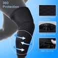 thumbnail image 4 of Calentador de piernas Rodillera estirable Protector de muslo de rodilla, Almohadilla de compresión de rodilla Protector de apoyo grueso para deportes Baloncesto Voleibol Fútbol Rugby Crossfit, 1 par, 4 of 5
