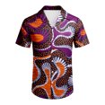 thumbnail image 3 of Bjutir Shirts For Men Short Sleeve African Dashiki Traditional Style Shirt Summer Hawaii Beach Holiday Ankara Floral Shirts 3Xl, 3 of 5