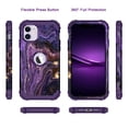 thumbnail image 3 of Casetego for iPhone 11 Case with 2 Tempered Glass Screen Protector+ 2 Camera Lens Protector,Shockproof Heavy Duty Protective Cover for Apple iPhone 11 6.1 inch,Purple, 3 of 8