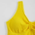 thumbnail image 4 of Women's Sleeveless V neck Swimsuit Ribbed Knitted Swimsuit Solid Color Bathing Suits Clearance Swimsuits for Women Under 10.00, 4 of 5