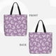 thumbnail image 2 of Fotbe Purple Butterflies Floral Bolsa Tote con Estampado para Mujer, Bolsos con Cremallera, Bolsa de Hombro Casual de Gran Capacidad con Bolsillos Internos, 2 of 7