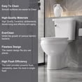 thumbnail image 4 of TOBILI White Elongated Toilet Side Single Flush Longer Version Toilet Slow Close Seat Included, 4 of 7