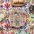 thumbnail image 3 of Mexico Tablecloth 60x60 Inch Square, Halloween Cinco De Mayo Fiesta White Washable Seasonal Table Cover for Party Picnic Dinner Decor, 3 of 6