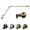 Antique Brass, variant on 0.812 in. Dia. Hal Corner Curtain Rod, Black - 66-120 in.