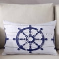 thumbnail image 3 of Navy Blue Coastal Throw Pillow Cover 24 x 36 Inch Decorative Pillow Cover Nautical Summer Beach Ocean Lumbar Pillowcase Seasonal Rectangle Cushion Case for Couch Sofa Bed Living Room, 3 of 7