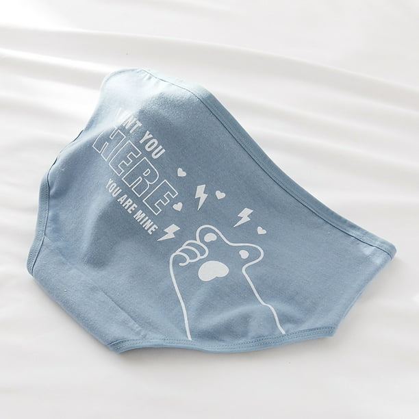 Ropa interior de mujer de dibujos animados Ropa interior de mujer Dibujos animados Mujer Algodón Cómodo Bragas de mujer Calzoncillos elásticos Ropa interior para damas Azul Gris ANGGREK Otros