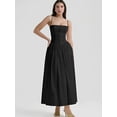 thumbnail image 3 of Elegant and gentle style, slimming floral print sundress for women, 3 of 5