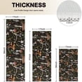 thumbnail image 4 of Brown Mushroom Plant Black Pattern Kitchen Rugs Sets Of 3,Kitchen Runner Rugs Non Skid Washable,Decorative Kitchen Floor Mats for Kitchen,Sink,Laundry,17"x30"+ 17"x47" + 17"x59", 4 of 6