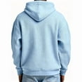 thumbnail image 4 of Men's & Big Men's Quarter Zip Pullover Sweatshirt Sports Shirt Casual Long Sleeve Tops Winter Hoodie with Pocket Light Blue 2XL, 4 of 7