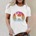 thumbnail image 2 of T-Shirts Tendance pour Femmes Col Rond Manches Courtes Imprimé Graphique Hauts de Mode pour Usage Quotidien, 2 of 4