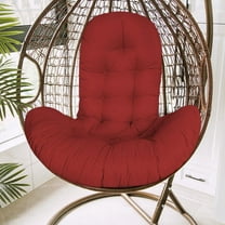 Bxaolu Egg Chair Cushion, Thickened Hanging Basket Seat Cushion Replacement, Indoor Outdoor Hammock Basket Swing Cushion, Patio Hanging Chair Cushion Replacement(Only Cushion) -Wine