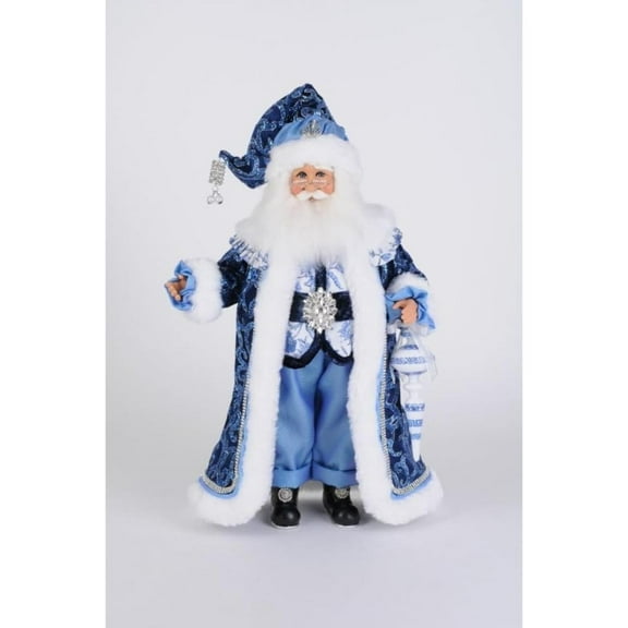 Karen Didion Jeweled Chinoiserie Santa Figurine Polyresin