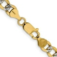 thumbnail image 3 of Primal Gold 14 Karat Yellow Gold 6.75mm Semi-solid Pave Curb Chain, 3 of 4