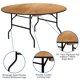 thumbnail image 4 of Mesa redonda plegable de madera de 152 cm con parte superior de acabado transparente, 4 of 7