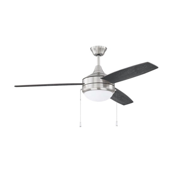 PHA52BNK3-BNGW Craftmade Lighting Phaze - 3 Blade Ceiling Fan with Light Kit in Modern-Contemporary Style - 52 inches wide by 16.73 inches high