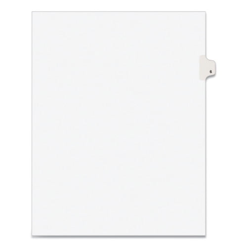 Preprinted Legal Exhibit Side Tab Index Dividers, Avery Style, 10-Tab, 6, 11 x 8.5, White, 25/Pack