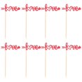 thumbnail image 1 of 24Pcs Red Valentine's Day Paper Cake Picks for Wedding and Party Decorations, Reusable Decorative Toppers, 1 of 3