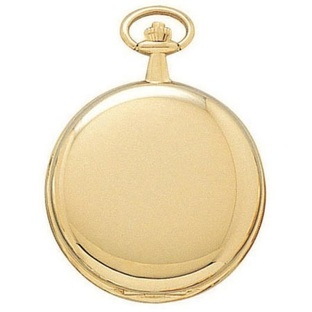 Charles-Hubert- Paris Brass Gold-Plated Quartz Hunter Case Pocket Watch #