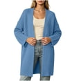 thumbnail image 2 of Long Plus Size Cardigan Sweaters for Women Trendy Loose Knit Sweater Jacket Long Sleeved Top, 2 of 8