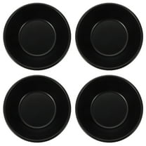 Amosfun 4Pcs Carbon Steel Baking Molds Non Stick Kitchen Bakeware Black