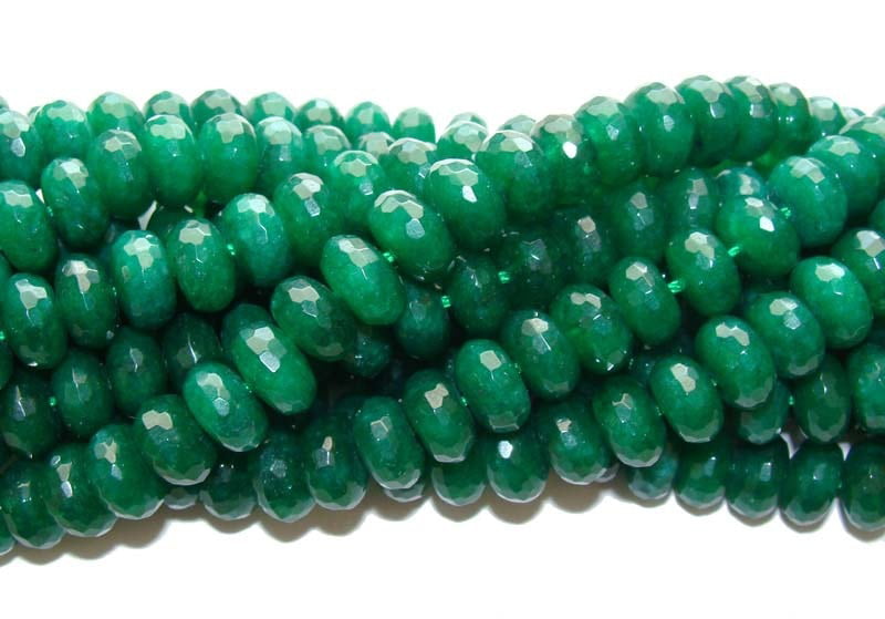 Treated Emerald Gemstone Rondelle Faceted 3MM 13 inches strand 4MM Beads