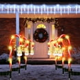 thumbnail image 6 of Goodwill 3 Pack Solar Candy Cane Lights Outdoor Pathway, Christmas Candy Cane with Santa Claus Markers Lights for Holiday Yard Lawn Garden Christmas Decorations, 6 of 8