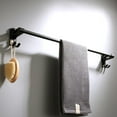 thumbnail image 2 of 2 piezas de acabado negro Aluminio 24 pulgadas Toallero de baño Perchero montado en pared Percha para toals de hotel en casa, etc. Zulema Barra individual Toallero, 2 of 8