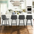 thumbnail image 5 of Dycanpo 24” Counter Height Bar Stools Set of 4, Modern Faux Leather, for Home Kitchen, Gray, 5 of 8