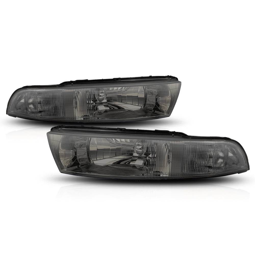 Halogen Headlight Headlamp Pair Set of 2 Kit for Galant Dark Bezel 