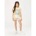 thumbnail image 4 of Roxy Girls Kids Youth T-Shirt 5-12 Sunrise To Sunset Oversized Boyfriend Fit Tee (Kid Medium/10, Snow White (Off White)), 4 of 5