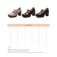 thumbnail image 2 of Oucaili Women Dress Shoes Slip On Pumps Round Toe Lightweight Chunky Block Heel High Heels Ladies Black 5, 2 of 9