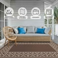 thumbnail image 3 of DEORAB 9'x12' Outdoor Rugs Waterproof Patio Reversible Plastic Carpet Camping Outside Mat,Coffee & Beige, 3 of 5