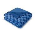 thumbnail image 3 of Mainstays By Becky G. & Alejandra Blue Checkered Faux Fur Throw, 50" X 60", Child/Adult, 3 of 7