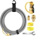 12FT RV Quick Disconnect Propane Hose with Safety Shutoff Valve for